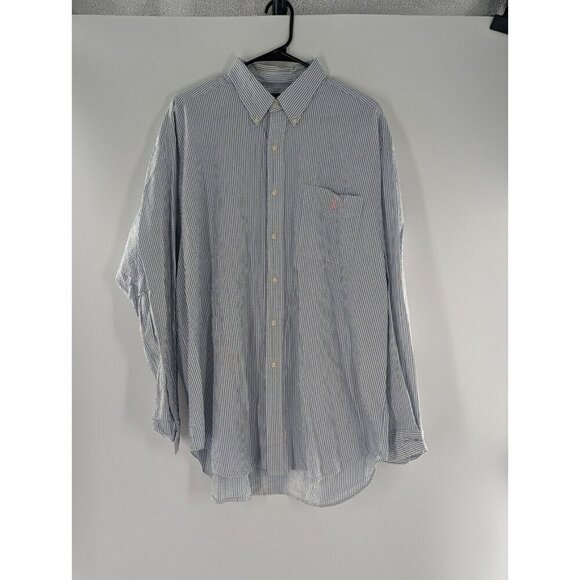 Ralph Lauren Blaire 100% Cotton Men's Long Sleeve XL Striped Button Down Shirt - Picture 1 of 12